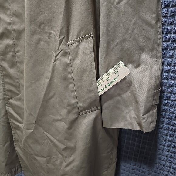 VTG Trench Overcoat Jacket 42Long Aberdeen Tan Corp Classic Gorp Tech Zip Liner - Picture 6 of 16